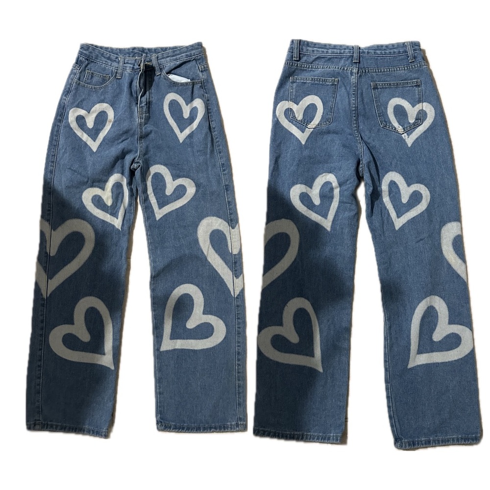 Heart Design Jeans